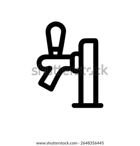 Simple Outline Beer Tap Dispenser Equipment Icon in Minimalist Style