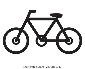 A simple outline of a bicycle icon in vector format. 