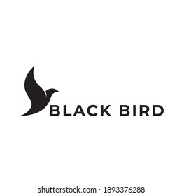 simple outline bird logo vector