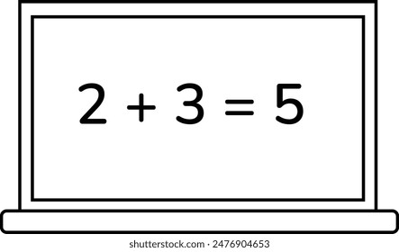 simple outline blackboard back to school icon