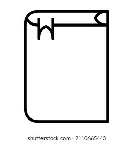 simple outline book icon design