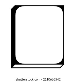 simple outline book icon design