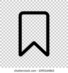 simple outline bookmark. On transparent background.