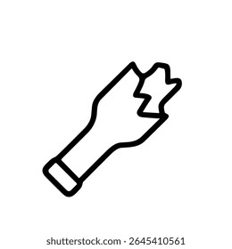 Simple Outline Broken Bottle Glass Waste Debris Sharp Edge Icon