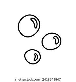 Simple outline bubbles. Vector isolated clipart on white background