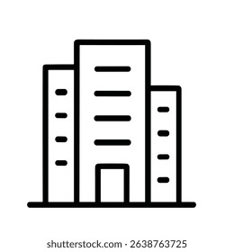 Simple Outline Building Minimalist Office Architecture Real Estate Icon