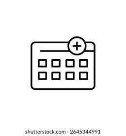 Estrutura De Tópicos Simples De Um Calendário Com Sinal De Adição Para Agendamento