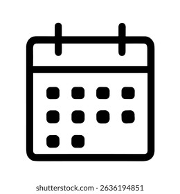Simple Outline Calendar Date Event Schedule Appointment Time Management Icon