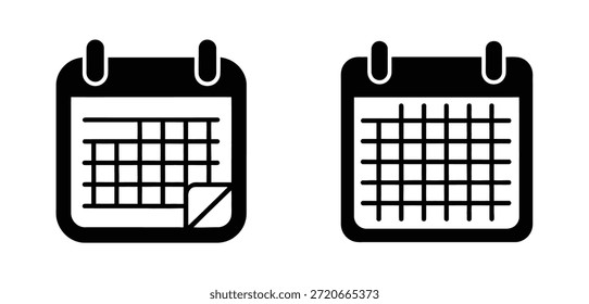 Gráfico Do Ícone De Lembrete Do Planejador De Data Da Programação De Calendário De Outline Simples. Ícone Calendário. Coleção de ícones do planejador de calendário. Sinais de evento do organizador do lembrete. Ícone de notificação de calendário.