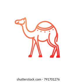 simple outline camel logotype