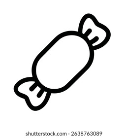 Simple Outline Candy Sweet Treat Wrapped Food Icon Drawing