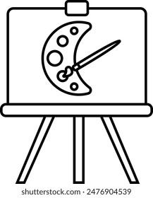 simple outline canvas back to school icon