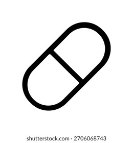 Resumo Simples Cápsula Pílula Tratamento Medicamento Medicamento Isolado Linha Art