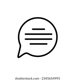 Simple Outline chat icon. Vector EPS format 