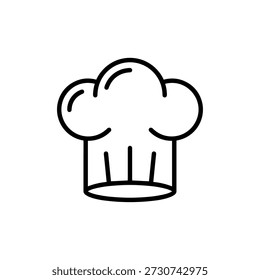 Simple Outline Chef Hat Culinary Uniform Minimalist Icon