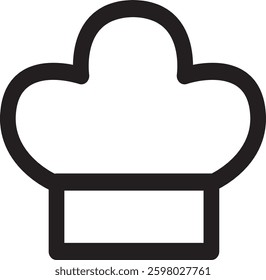 Simple Outline Chef Hat Icon