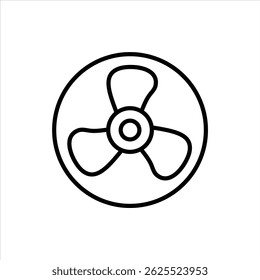 Simple outline of a circular fan.