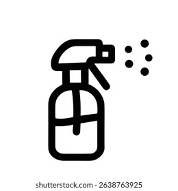 Simple Outline Cleaning Spray Bottle Equipment Tool Outline Icon