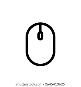 Descrição Simples Computador Mouse Periférico Dispositivo Linha Art Ícone