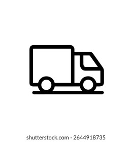 Simples Descrição Entrega Caminhão Transporte Veículo Carga Comercial Ícone