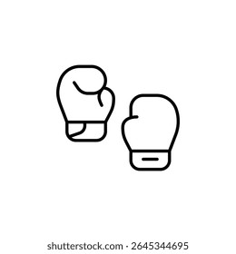 Simple Outline Depiction Of Boxing Gloves Ready For A Sparring Session