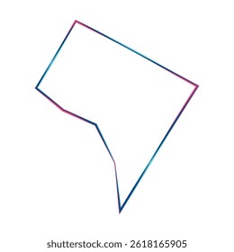 Simple outline design of Washington DC map