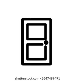 Simple Outline Door Entrance Shape Isolated Symbol Interior Icon