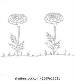 Simple outline drawing of a  lotus , perfect for coloring, crafting, and educational use