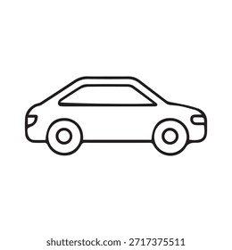 Esquema simples de um carro de passageiros para transporte e conceitos automotivos Vetor