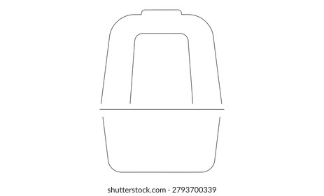 Simple outline drawing of a pet carrier