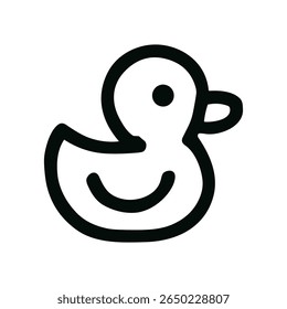 Simples Contorno Duck Line Desenho Banho Toy Design Ícone