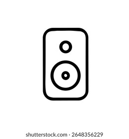 Simple Outline Electronic Speaker Sound System Audio Device Icon