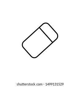 Simple Outline Eraser Icon Illustration