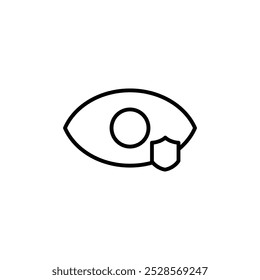 Simple outline of an eye with a slash, representing privacy or hidden content.