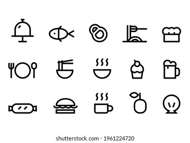 Simple Icon Food On White Background Stock Vector (Royalty Free ...