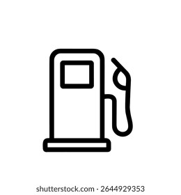 Contorno Simples Bomba de Combustível Estação sinal minimalista e ícone de símbolo