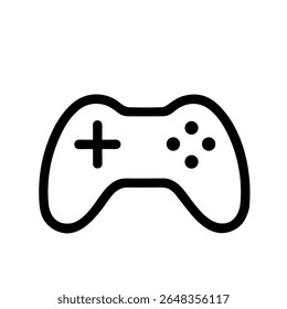 Simple Outline Gamepad Joystick Controller Device for Console Gaming