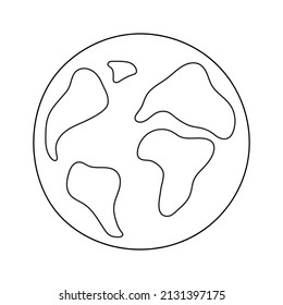 Mapa del mundo de esquema simple