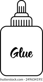  Simple Outline of a Glue Bottle
