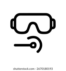 Simple Outline Goggles and Controller Minimalist Style Icon Symbol