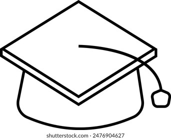 Icono de graduación de sombrero de vuelta a la escuela