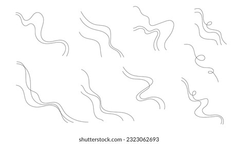Conjunto de formas de doodle de vector dibujadas a mano de esquema simple. Elementos de decoración y diseño.