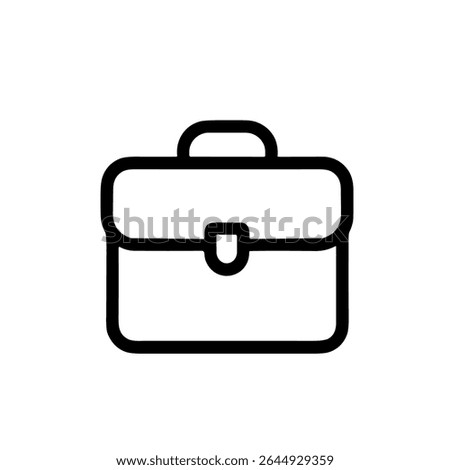 Simple Outline Handdrawn Briefcase Business Bag Shape Icon Illustration