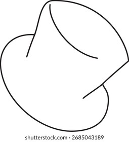 Simple outline hat illustration vector