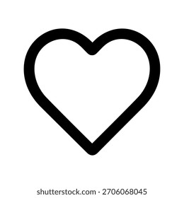 Icono de diseño de signo minimalista de forma de corazón