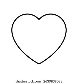 Simple Outline Heart for Valentine's Day