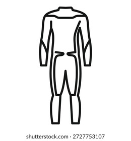 Simple outline icon of a diving suit for professional divers, perfect for websites and apps