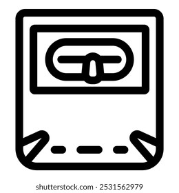Icono de contorno simple de un medidor de electricidad que mide el consumo de energía