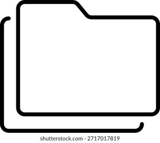 Icono de contorno simple de carpetas de archivos