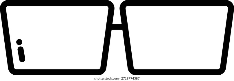 Icono de contorno simple de gafas